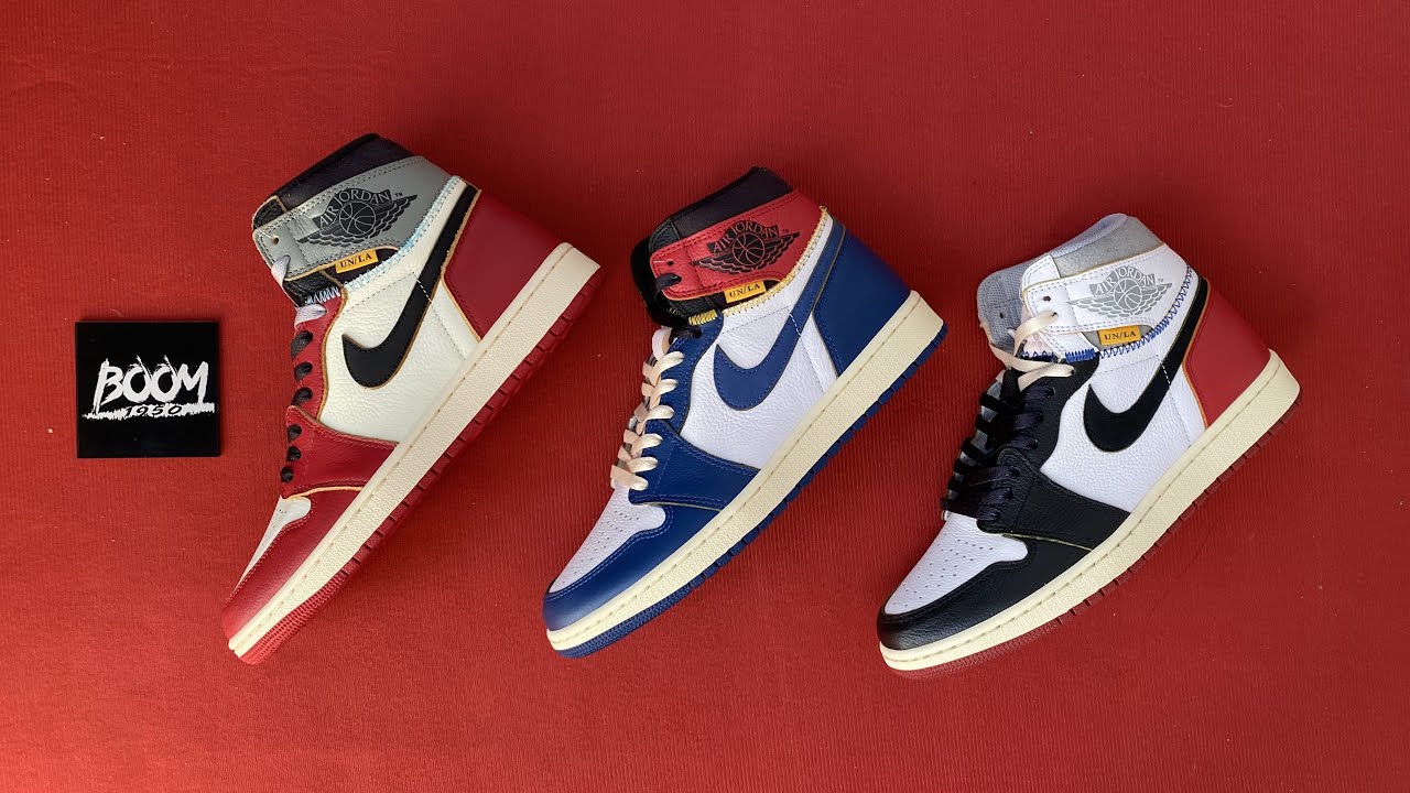 Review!! Jordan 1 Retro High OG SP Union LA Chicago Shadow & Storm Blue & Black Toe