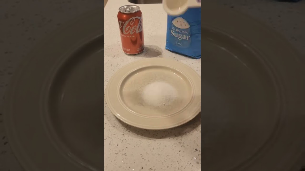 How many tablespoons of sugar are in a can of Coke? #experiment #demo #shorts