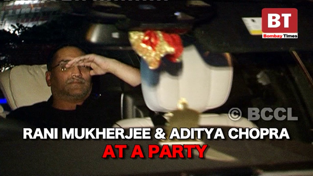 Rani Mukherjee & Aditya Chopra at a party