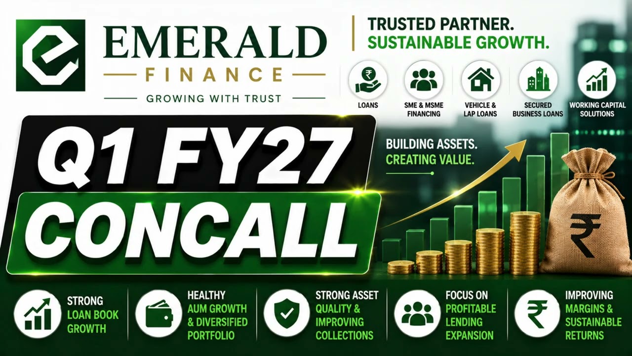 Emerald Finance Q1 FY27 Concall: Healthy AUM Growth & Strong Collections