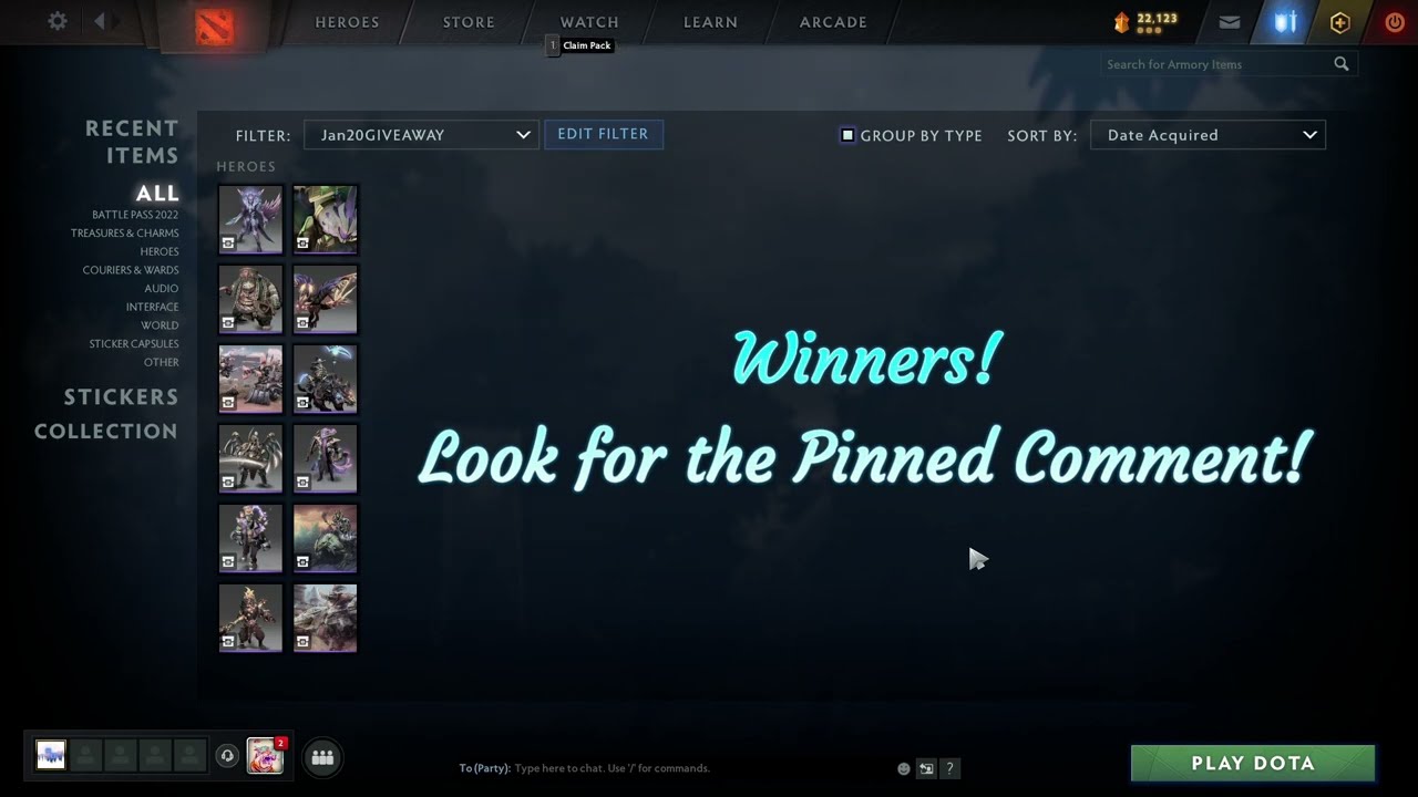 Cache Giveaway RESULTS - #realestdad #dota2