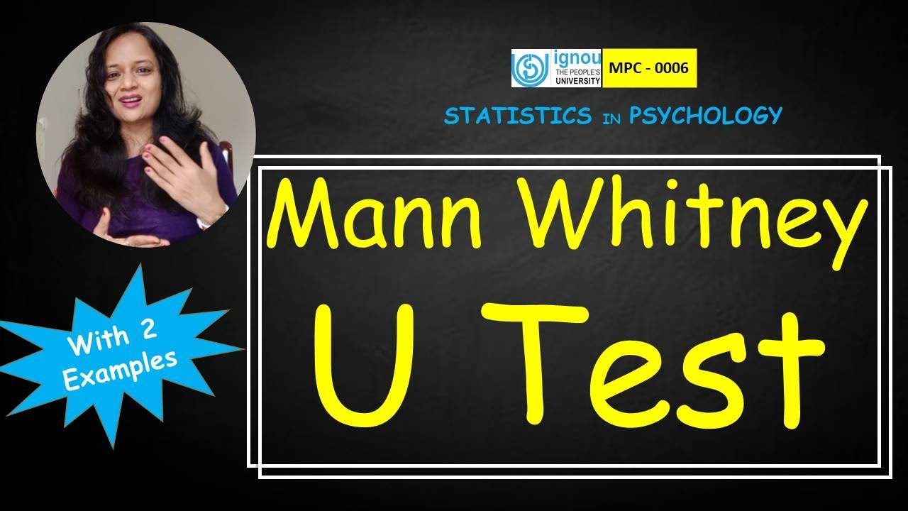 [Psychology] Mann Whitney U- Test | IGNOU MAPC-MPC 006 | Solved by Hand | CA Payal Goel