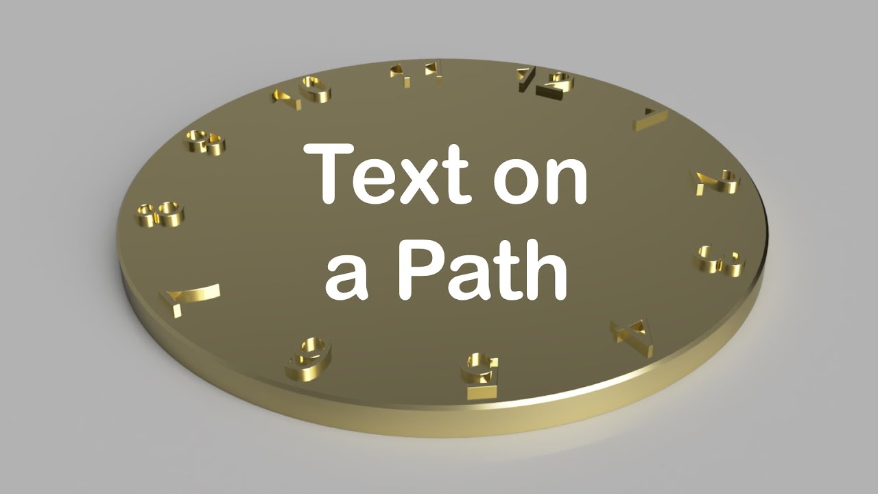 Fusion 360: использование текста на контуре для создания циферблата