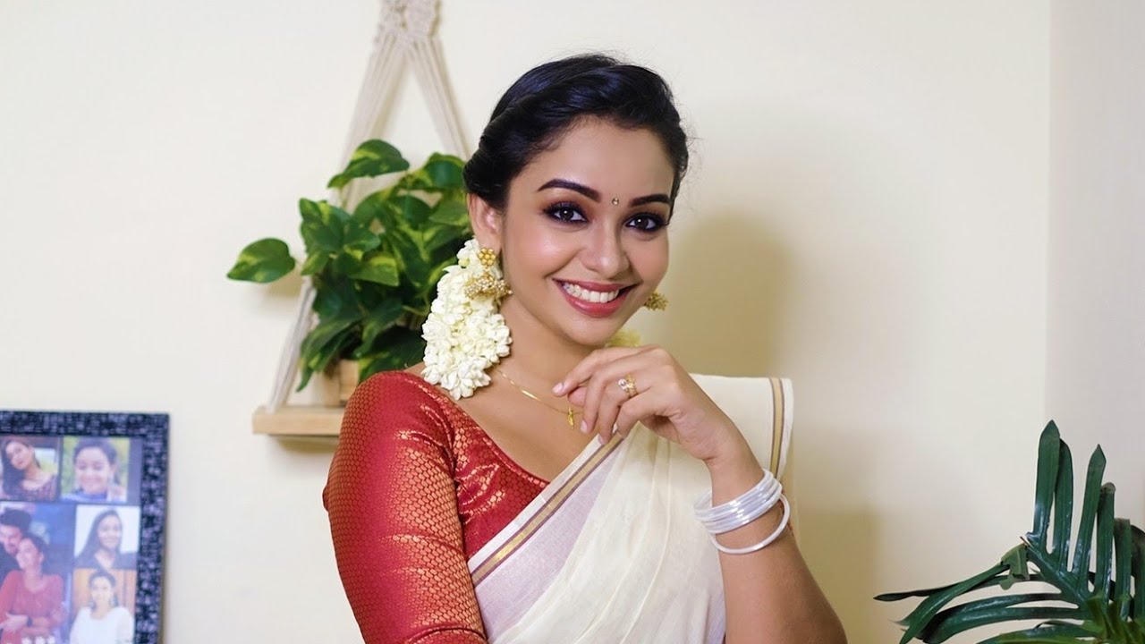Onam makeup look Malayalam || Onam Look || Onam look hairstyle || ALICE CHRIST #alicechristy