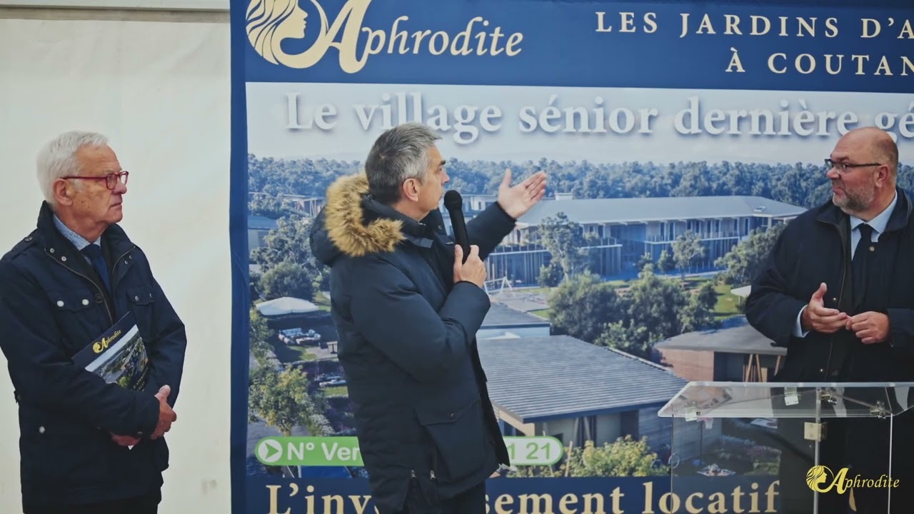 Pose de la 1ère pierre du village senior les jardins d'Aphrodite à Coutances
