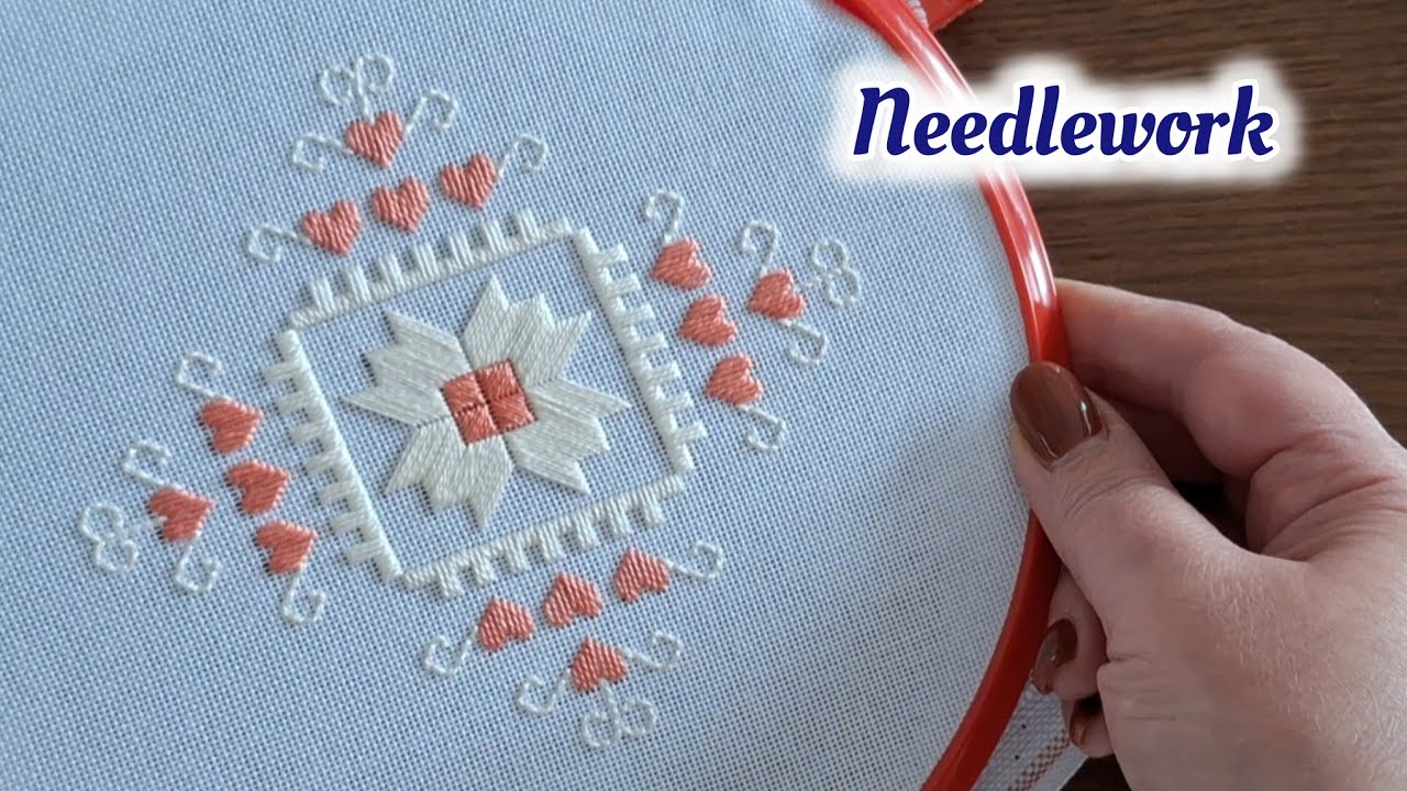 Hand embroidery 🪡 : beautiful hardanger embroidery design step by step for beginners ✨️ , stitching 