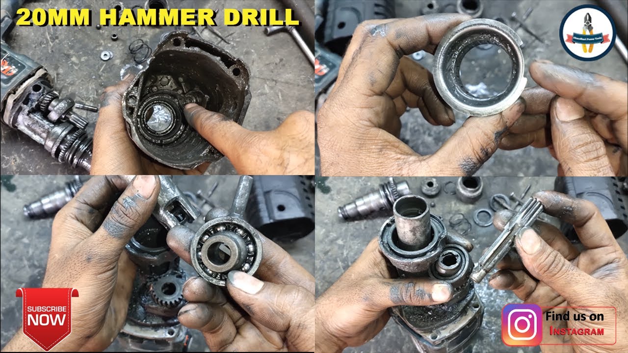 20mm hammer drill gear box change process in (HINDI) || Drill machine hammer problem #20mmdrill  🙏