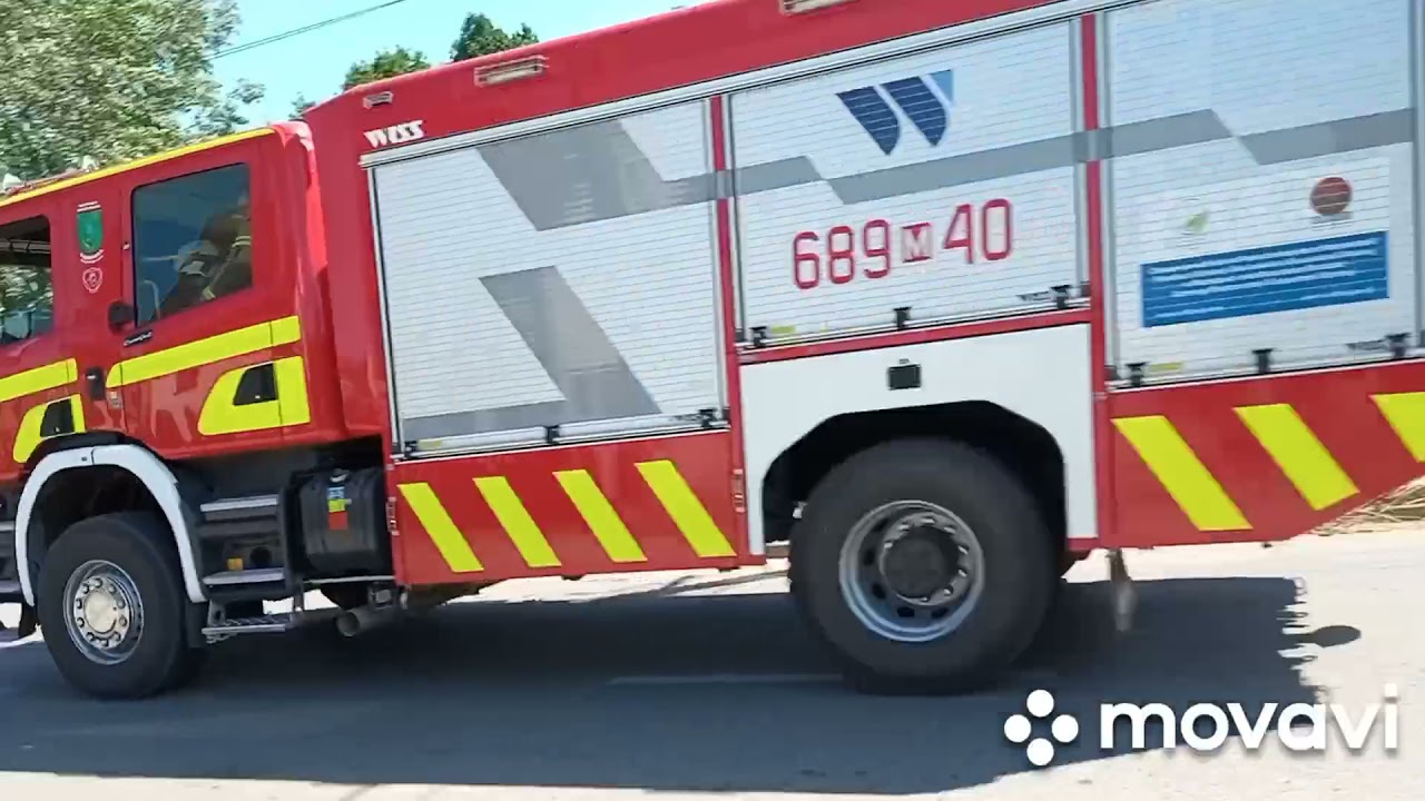 пожарная машина 🚒 сборник всех видео Польша/straż pożarna