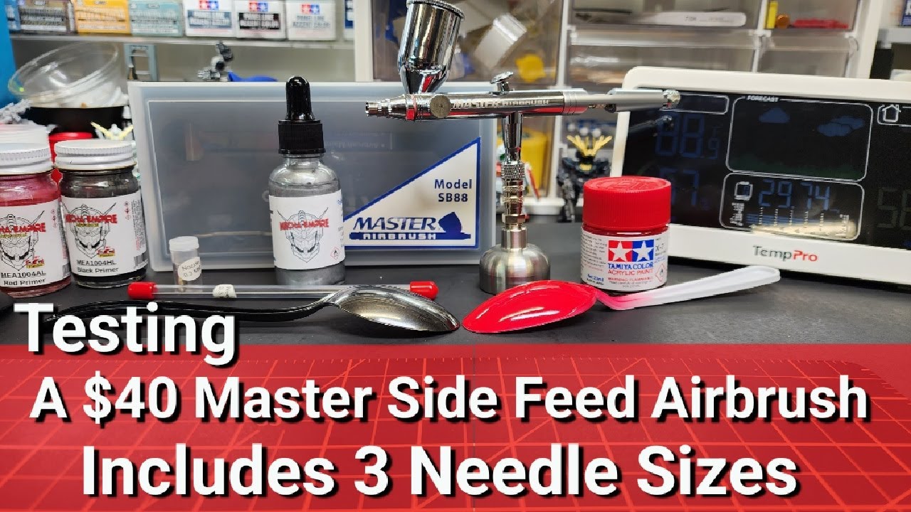 Testing A $40 Master Side Feed Airbrush - Includes 3 Needle Sizes