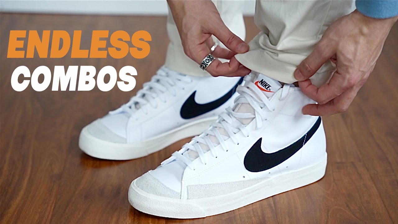 Самые стильные способы носить кроссовки Nike Blazer Mid 77