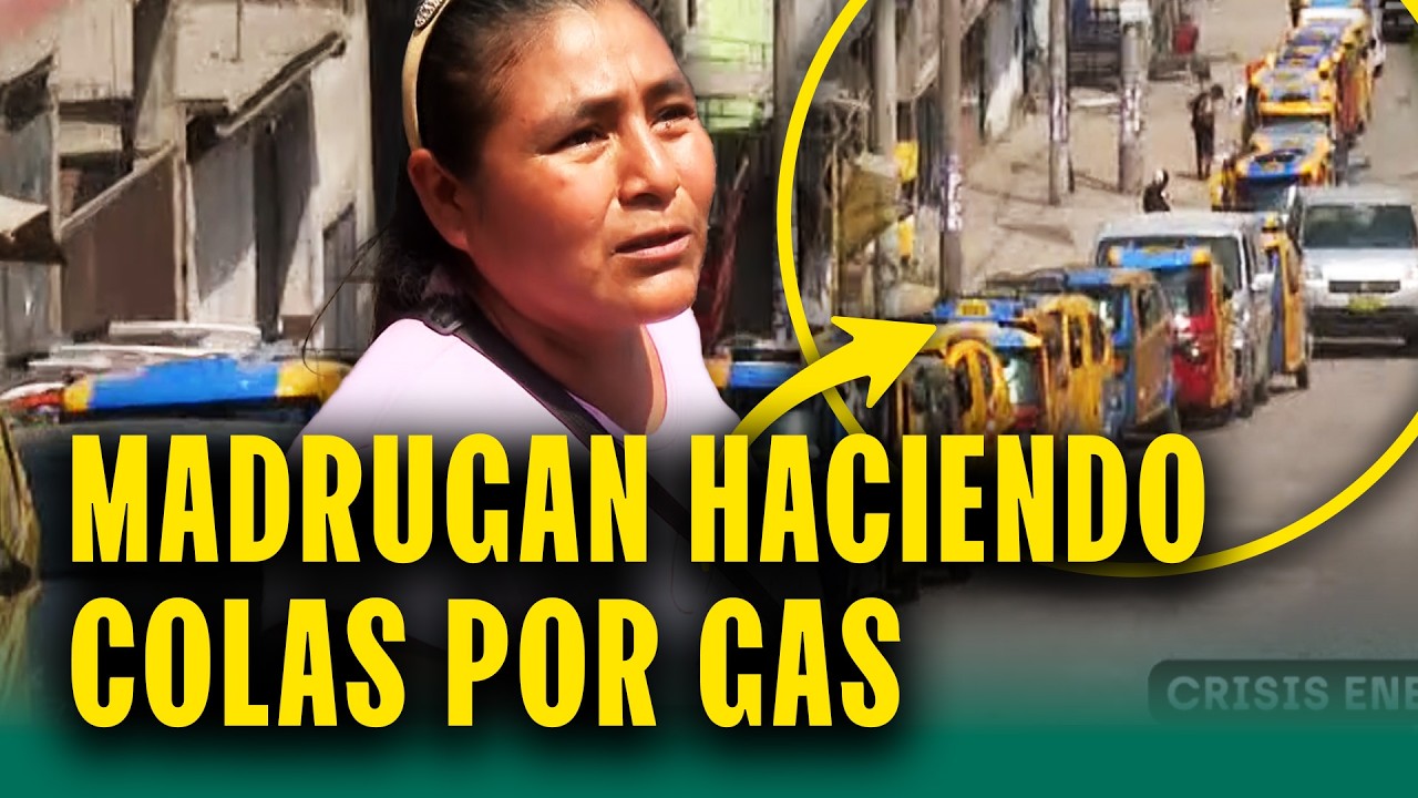 'Si subo un sol de pasaje no me pagan': Mototaxistas hacen largas colas para conseguir gas en Lima