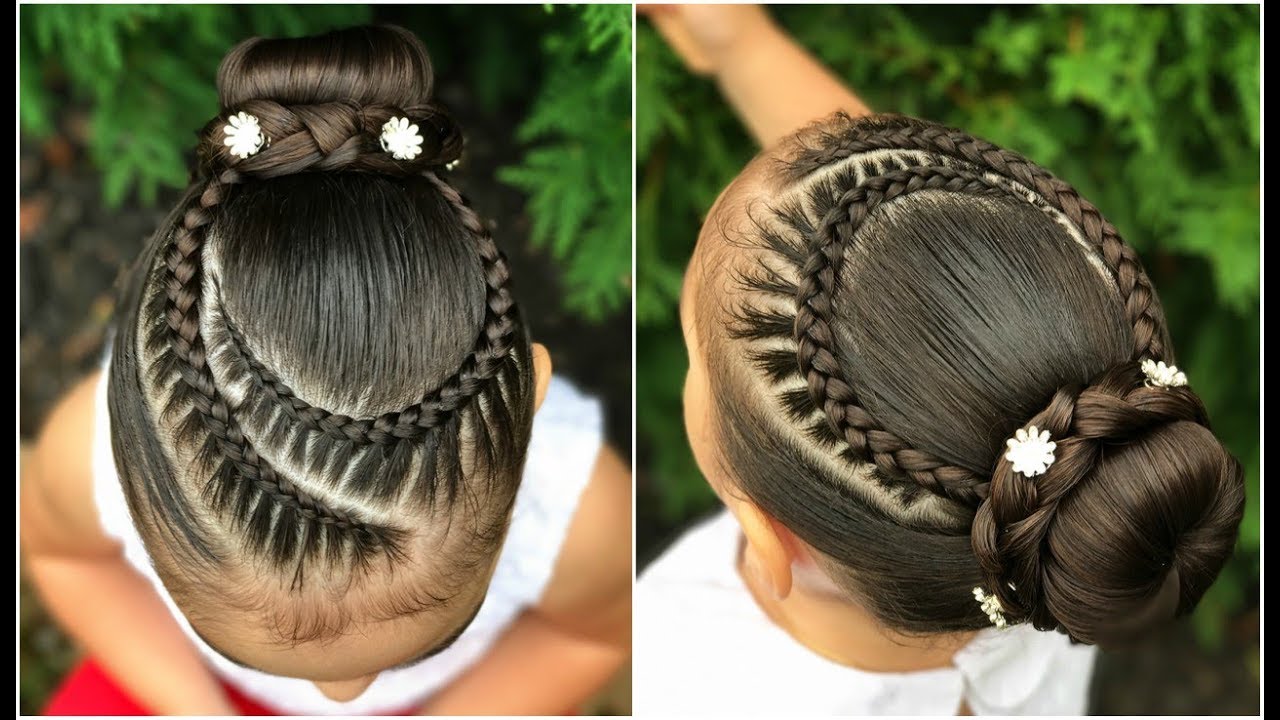 PEINADO ELEGANTE PARA NIÑAS CON TRENZAS Y CHONGO|LPH