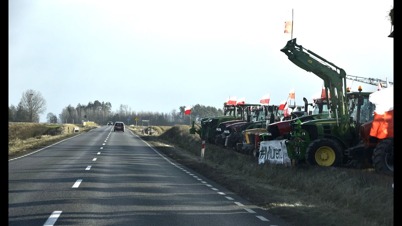Protest rolników w Bysławiu i w Żalnie
