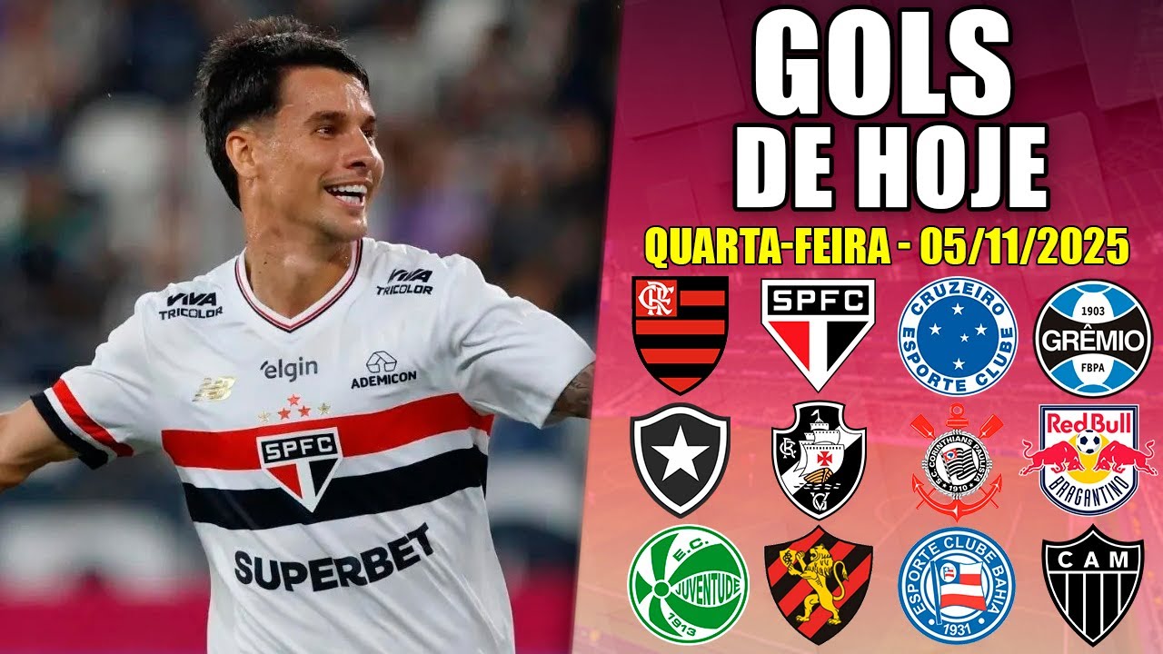 ⚽️ TODOS OS GOLS DESTA QUARTA  05/11/2025 GOLS DE HOJE, GOLS DO BRASILEIR&Atilde;O S&Eacute;RIE A