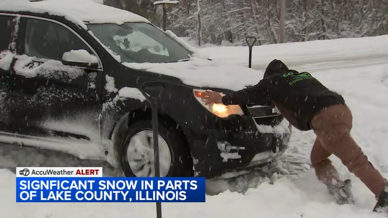 Significant snow accumulation across Lake County, IL