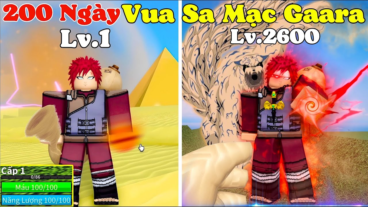 [BloxFruit] 200 Ngày Thần Sa Mạc Gaara Bão Cát Kazekage Với Sức Mạnh Siu Bá