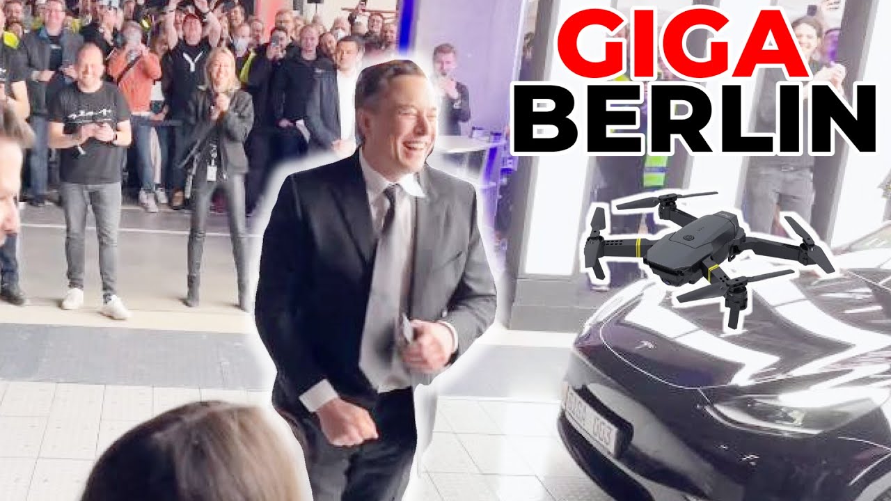 TESLA GIGA BERLIN - ELON DANCING WITH DRONE - PARTY HARD 🥳| EFIEBER