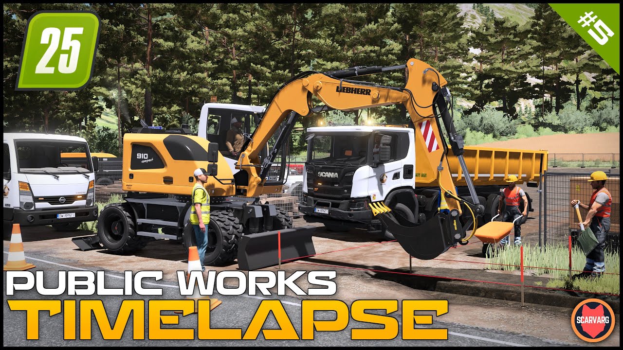 🚧 Excavating Dirt In Liebherr A910 For New Pipeline ⭐ FS25 Raven Valley Roleplay Public Works