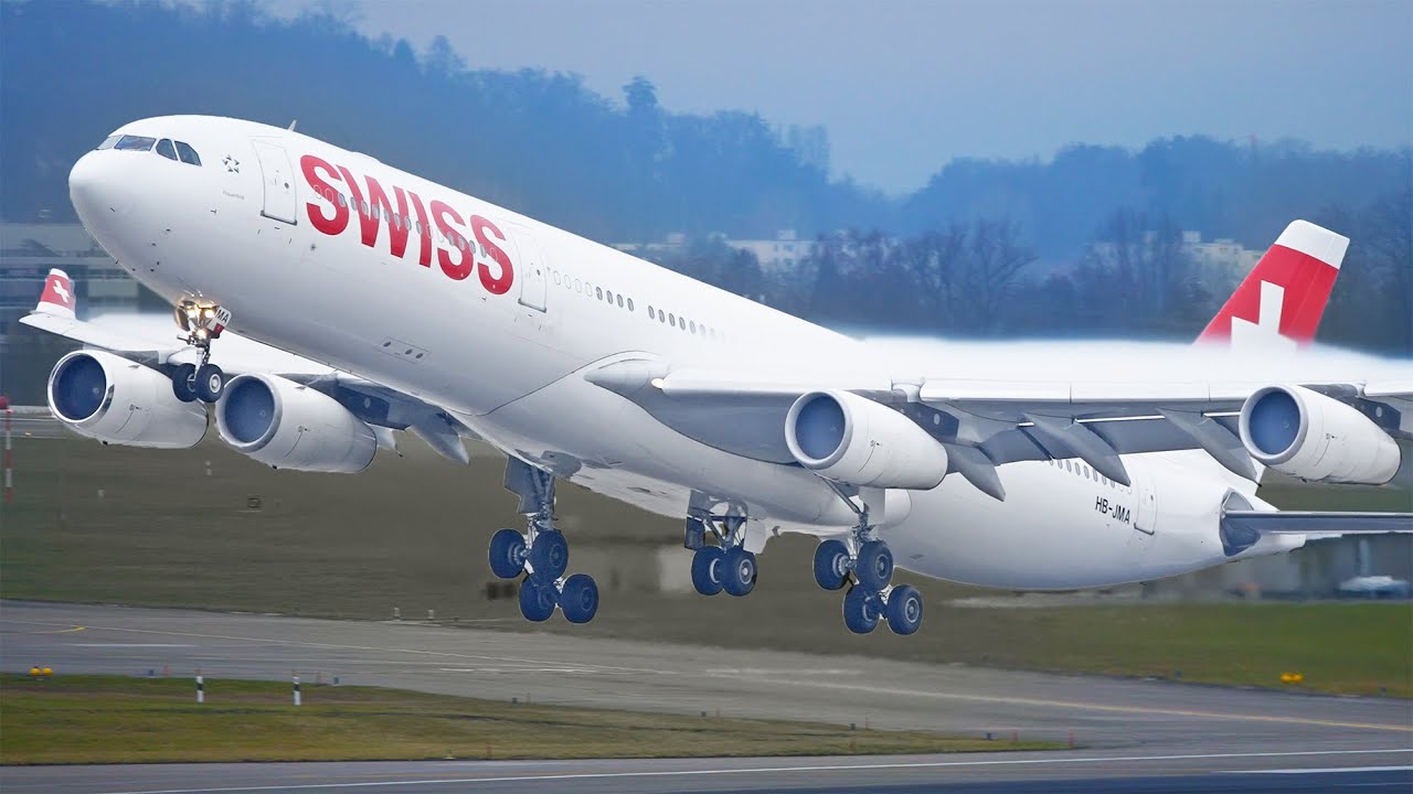 21 MINUTES of COLD Wintertime Planespotting at Zurich Airport