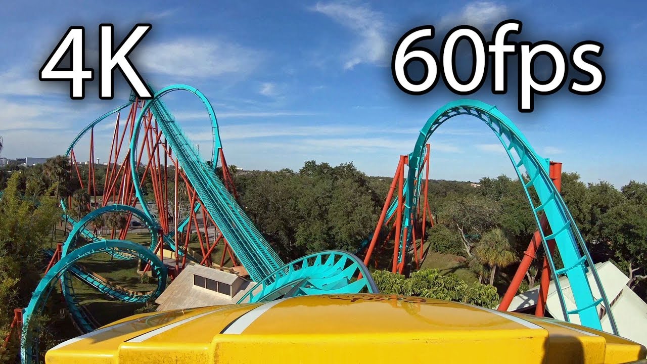 Kumba front seat on-ride 4K POV @60fps Busch Gardens Tampa