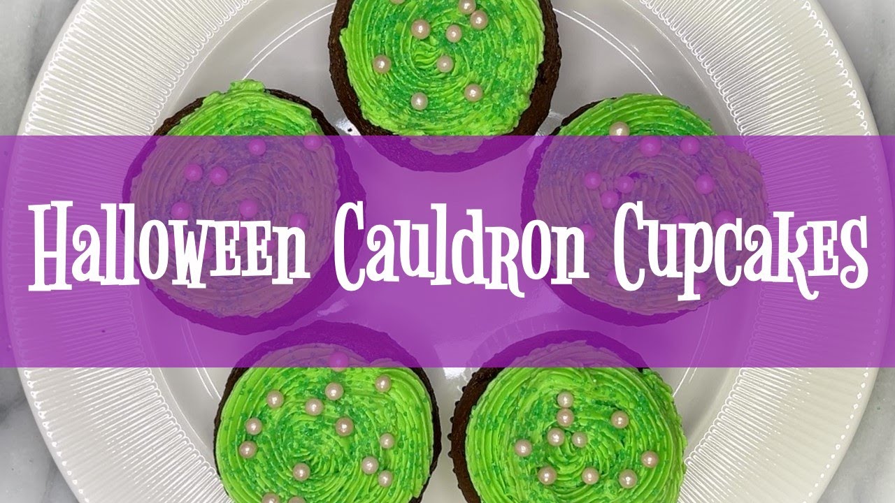 Easy Halloween Cauldron Cupcakes