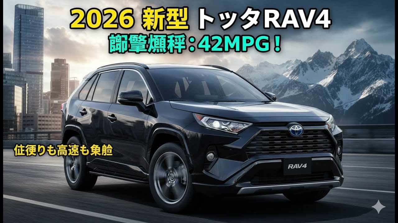 RAV4がついに燃費最強SUVに！？2026新型で驚きの42 MPG平均を叩き出した理由…