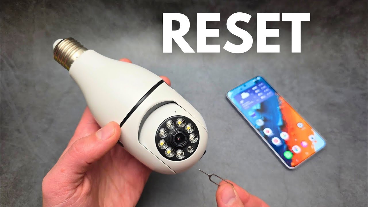 How to RESET - Bulb Security Camera - V380 PRO - WiFi Wireless Light Bulb IP Security Camera 
