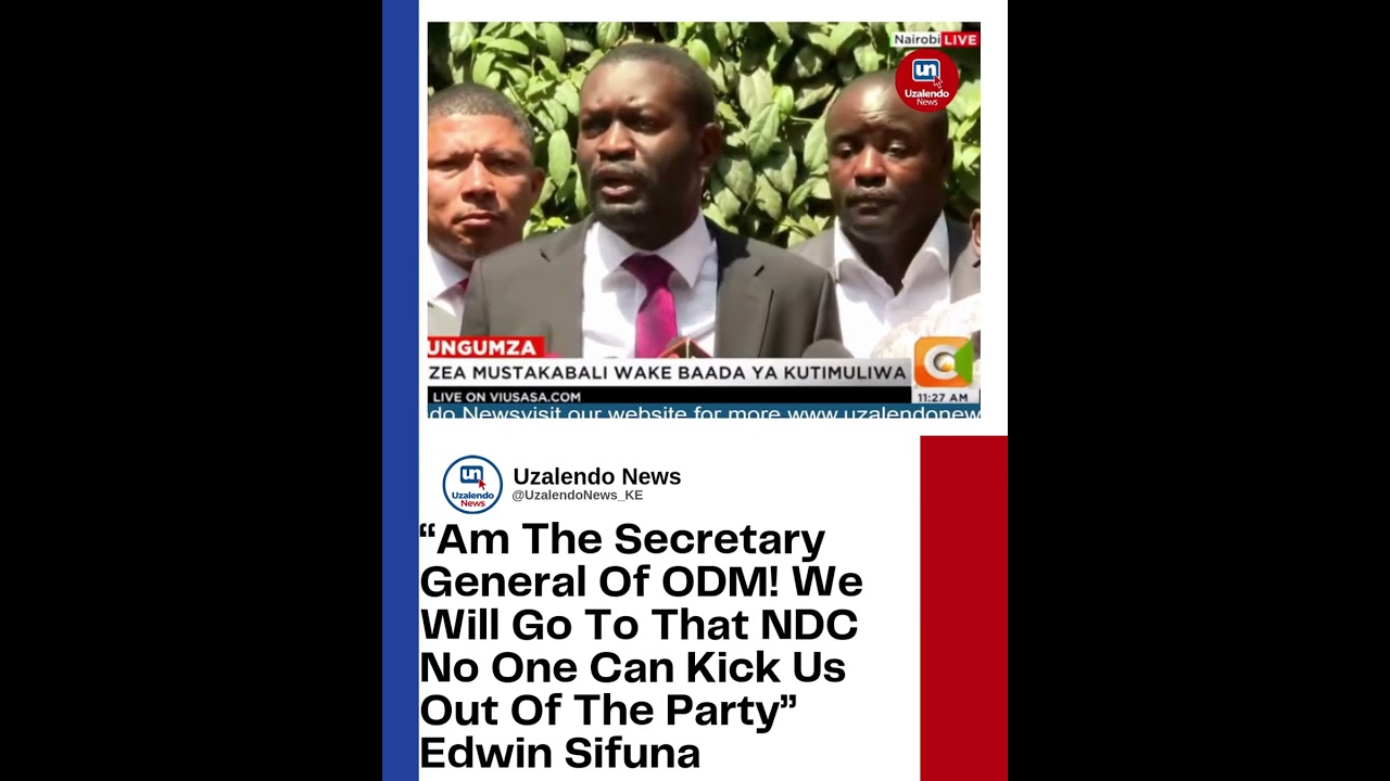 &laquo;Я генеральный секретарь ODM! Мы поедем в NDC, никто не сможет выгнать нас из партии!&raquo; &mdash; Сифуна