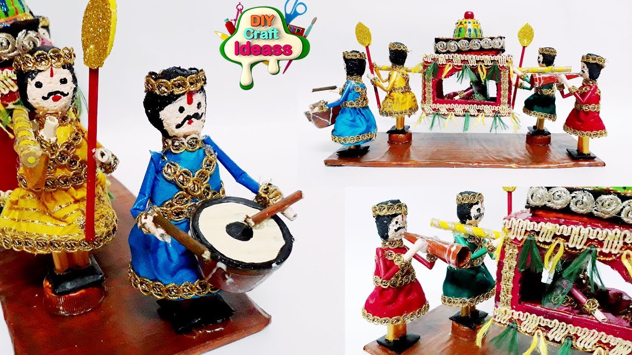 Pallaki diy / Best from Waste/ how to make Pallaki  / cardboard palki / showpiece | diycraft ideas