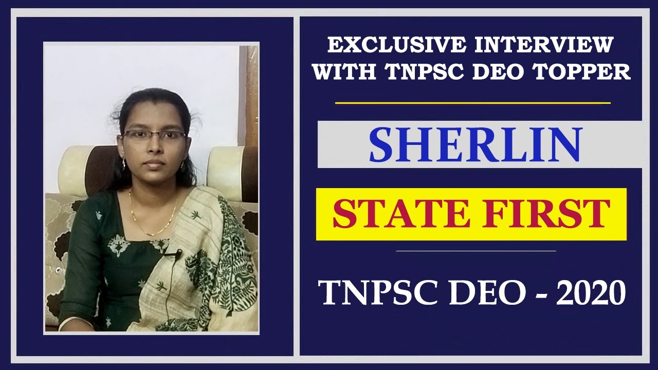 TNPSC | DEO Exam | District Educational Officer | R.Sherlin Vimal -TN Topper | Exclusive Interview