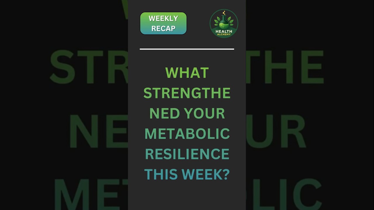 Recap + Teaser &mdash; Metabolic Resilience &rarr; The Vagus System