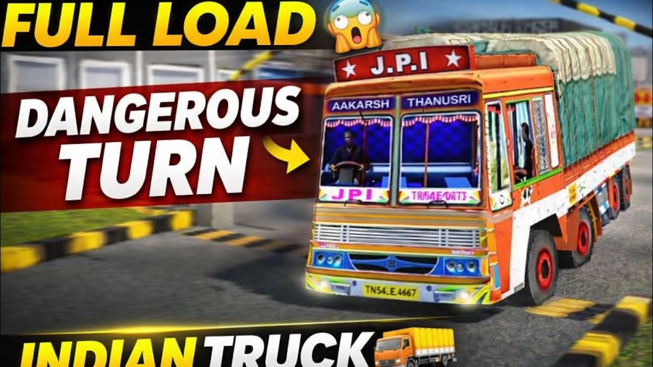 Heavy Load Indian Truck 😱 | Narrow Gate Entry | Truck Simulator