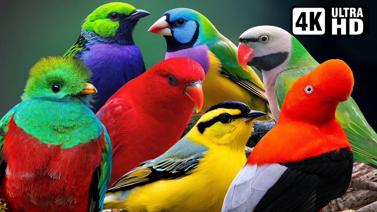 The Most Colorful Birds in the World | Breathtaking Nature & Wonderful Birds Songs | Stress Relief