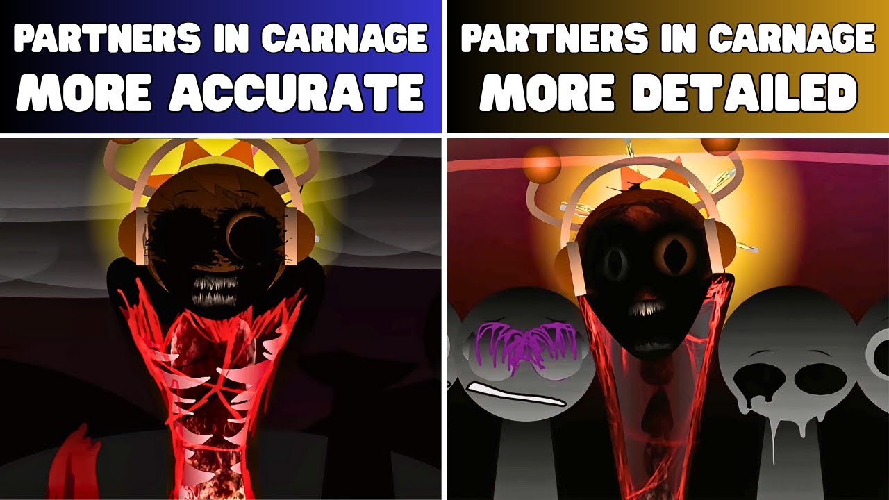 Sprunki Shifted Partners in Carnage — More Accurate VS More Detailed: Which One Looks Cooler?