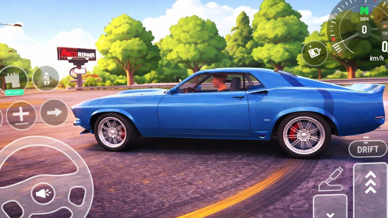 “Insane Drift 😱 Blue Muscle Car Gameplay”