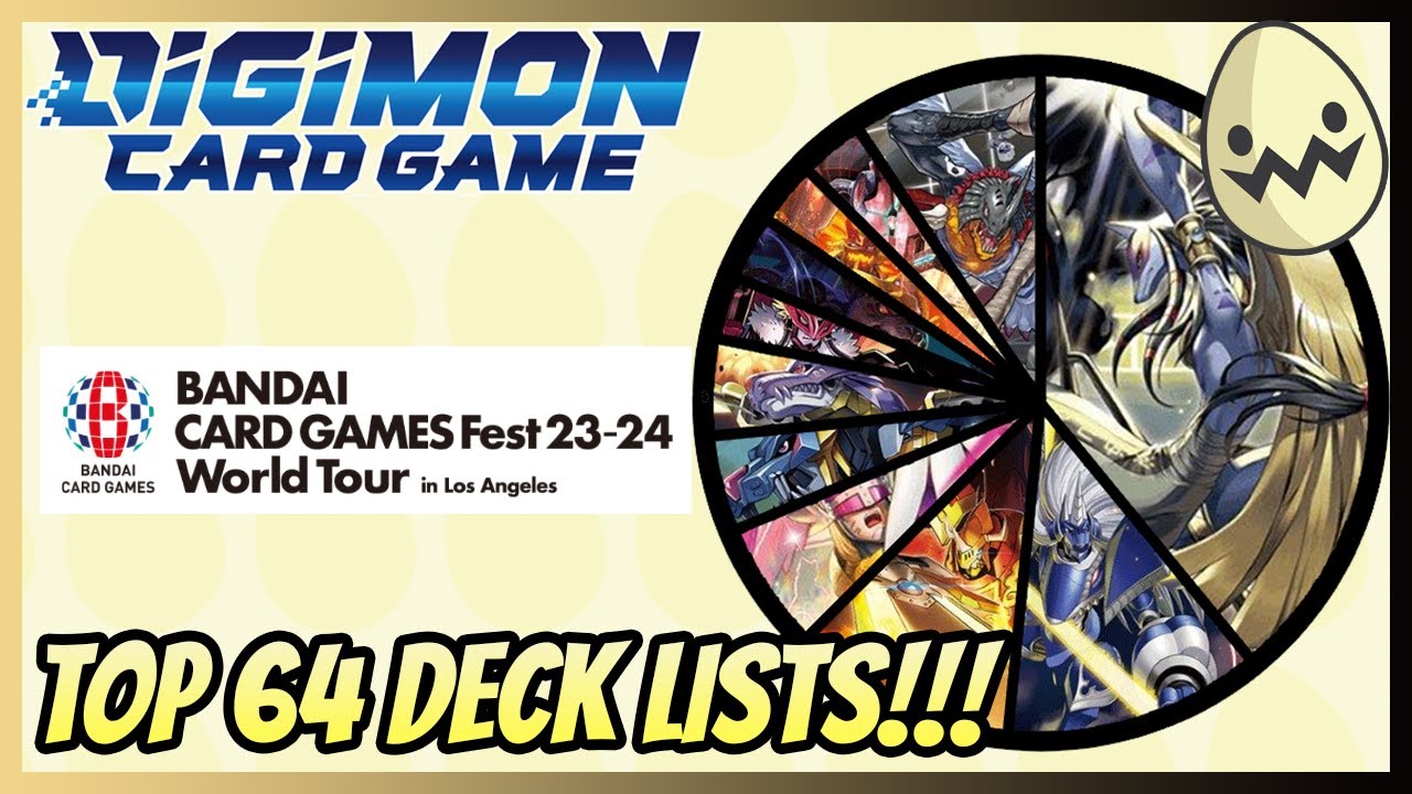 Digimon Card Game: North American Card Fest National Finals! Top 64 Deck Lists!
