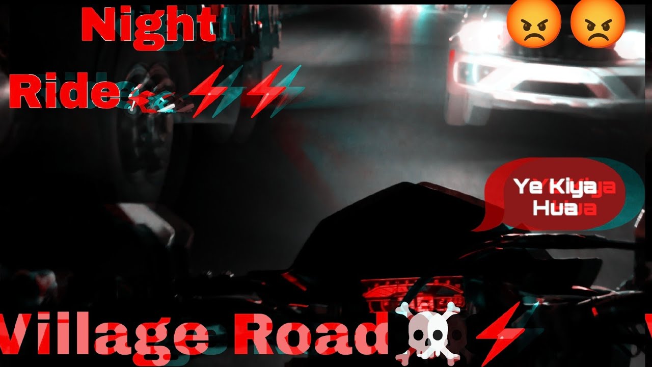 Bolero Driver Ye Kiya Kar Diya😡😡/Marta Marta Bach Gaya🏍 😲/ Night Ride With Village Road⚡⚡☠️
