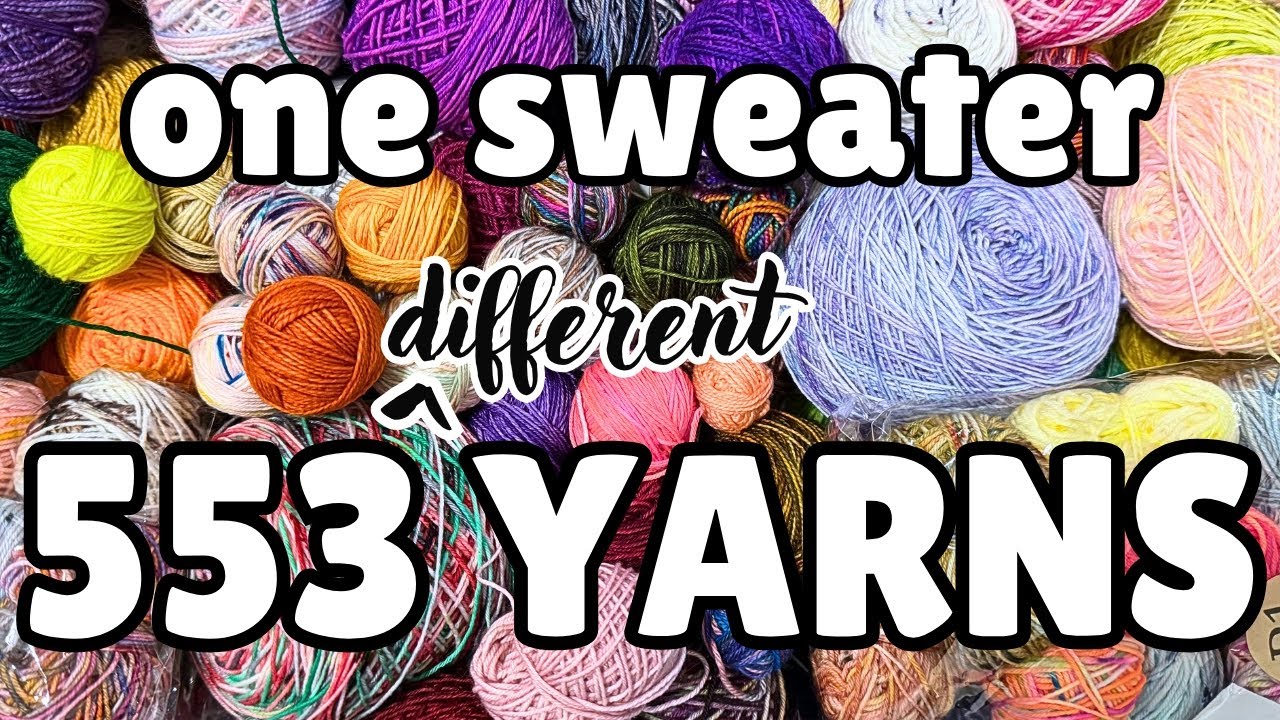 The Ultimate SCRAPPY Project! | 553 different yarns | What to do with yarn scraps | Knitting