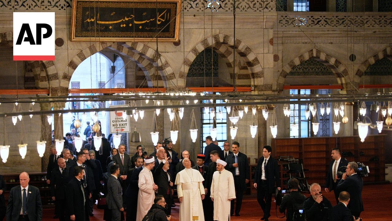Behind the scenes as Pope Leo XIV visits Istanbul's Blue Mosque in Turkey