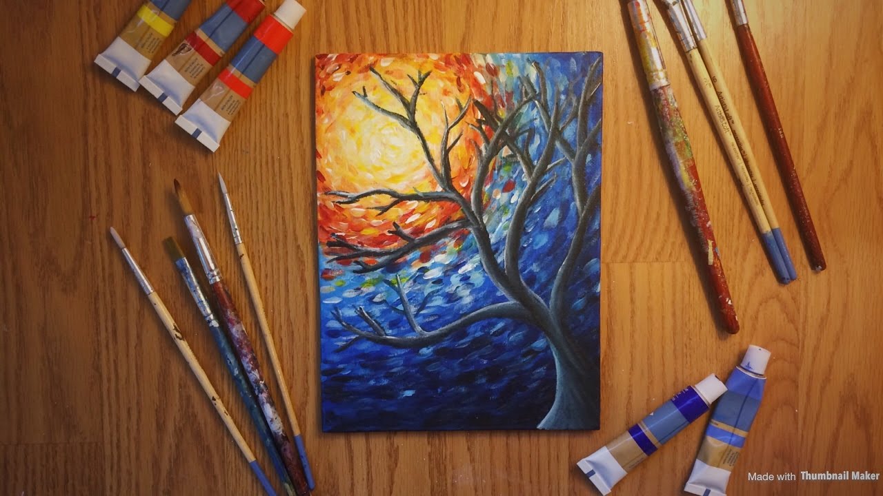 Van Gogh Style Painting with Acrylics