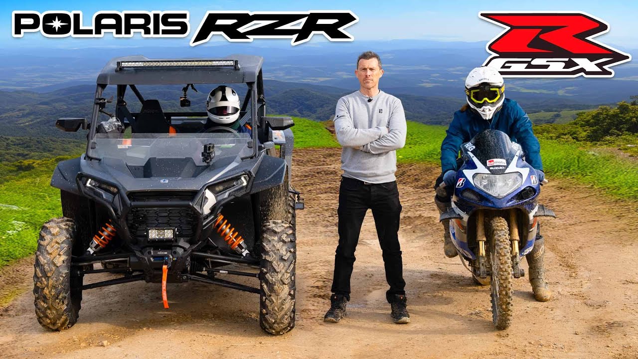 Superbike todoterreno vs Polaris RZR: ARRANCONES