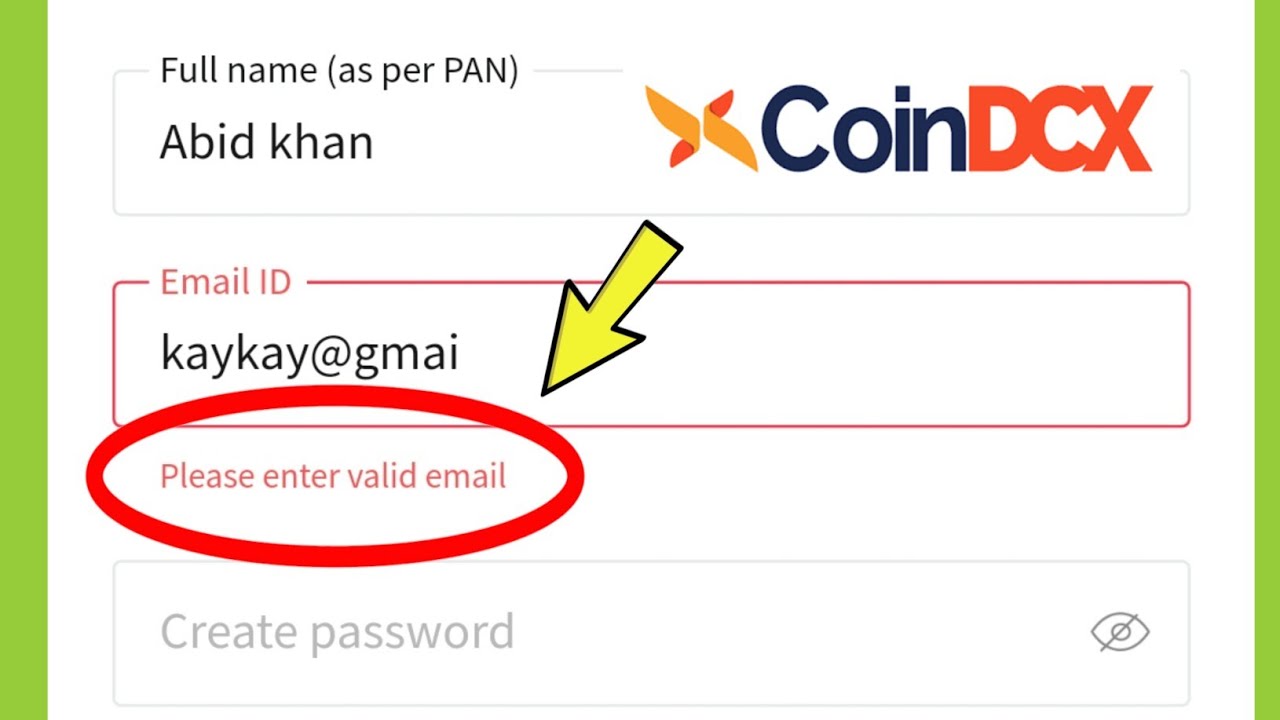 Fix CoinDCX || Please Enter Valid Email Problem Solved