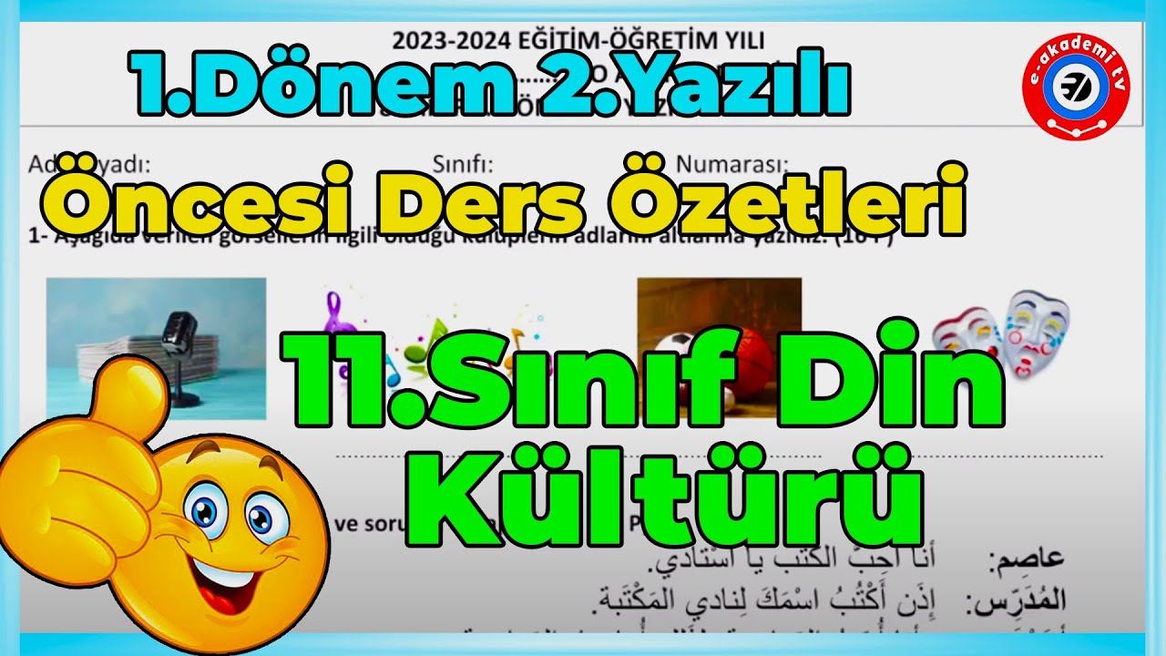 11.Sınıf Din Kültürü 2.Ünite Özeti Kurana Göre Hz Muhammed