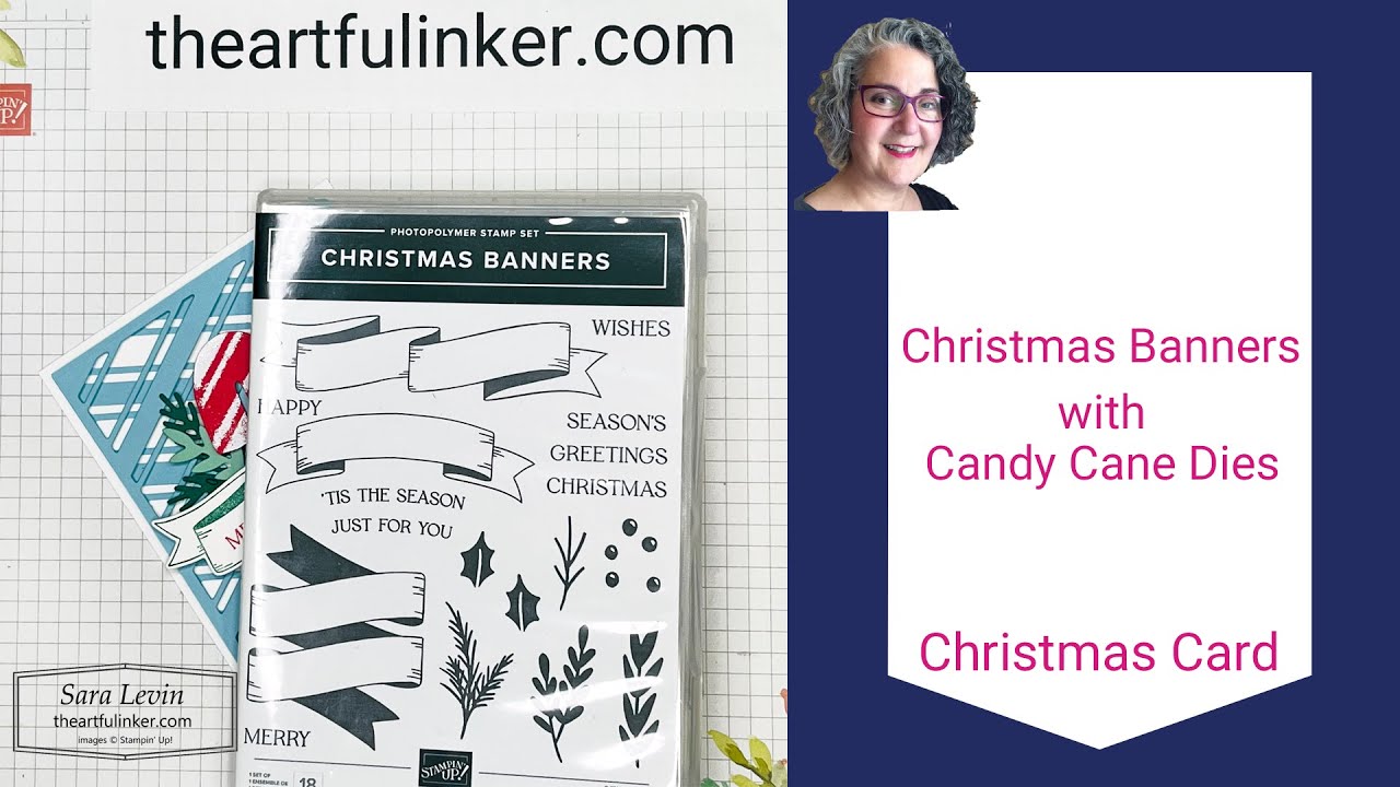 Christmas Banners with Candy Cane Dies Christmas Card