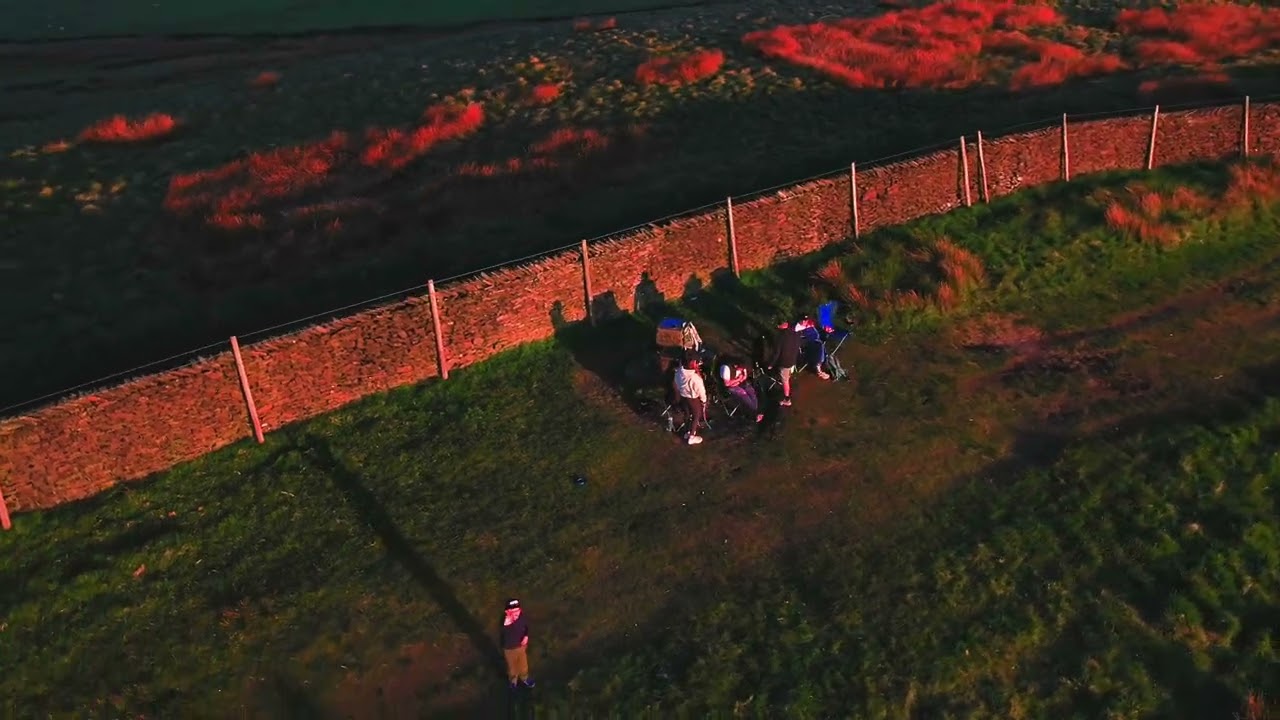 Sunset Drone Footage Over the Bowstones, Cheshire Near Lyme Park in Stunning 4K