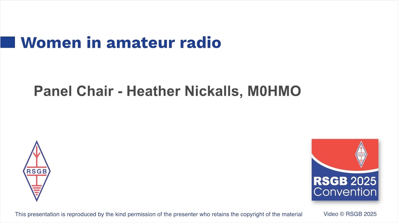 RSGB 2025 Convention panel discussion - Women in amateur radio