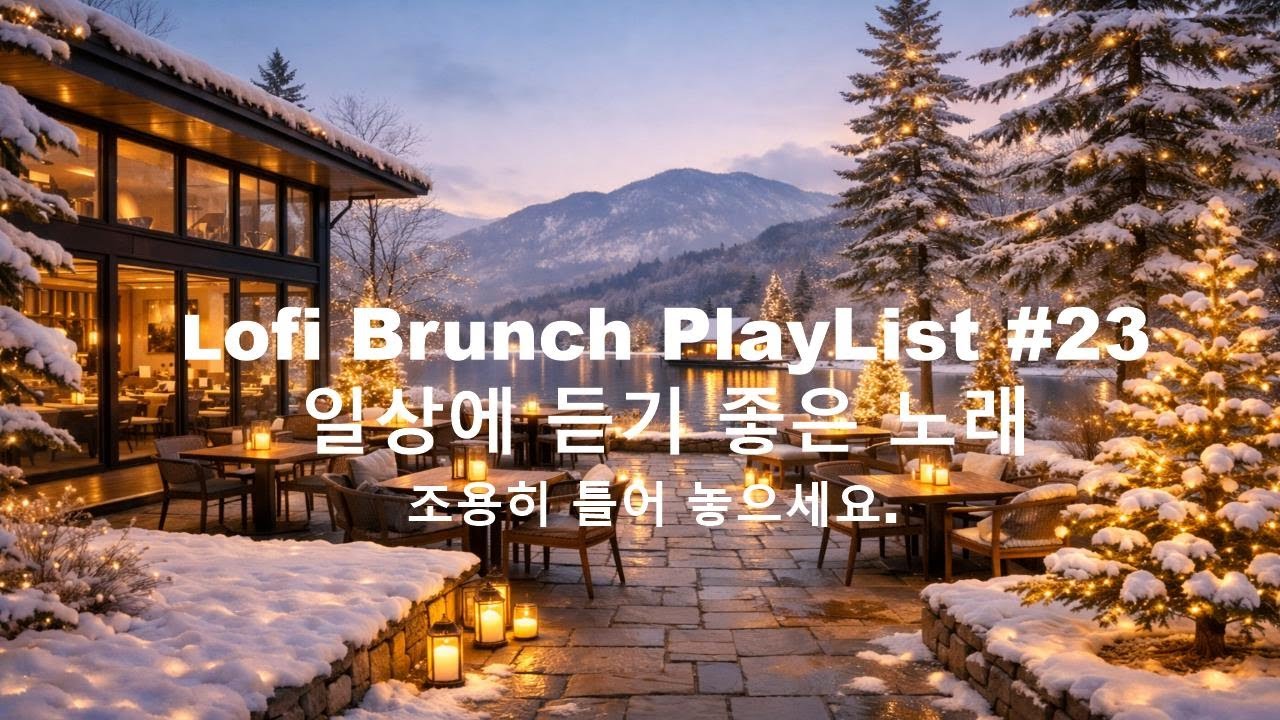 [playlist] 고요한 겨울 호수 옆 따뜻한 카페에서 l 잔잔한 감성팝 카페음악 #23 l Lofi-pop, Ballad, Jazz l 일할때, 쉴때 듣기좋은 음악