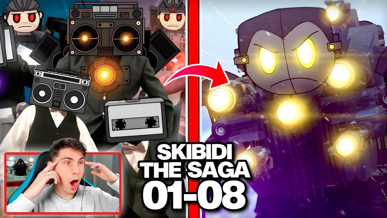 THE SKIBIDI TOILET SAGA CAPITULO 01-08 | REACCION THEKALO