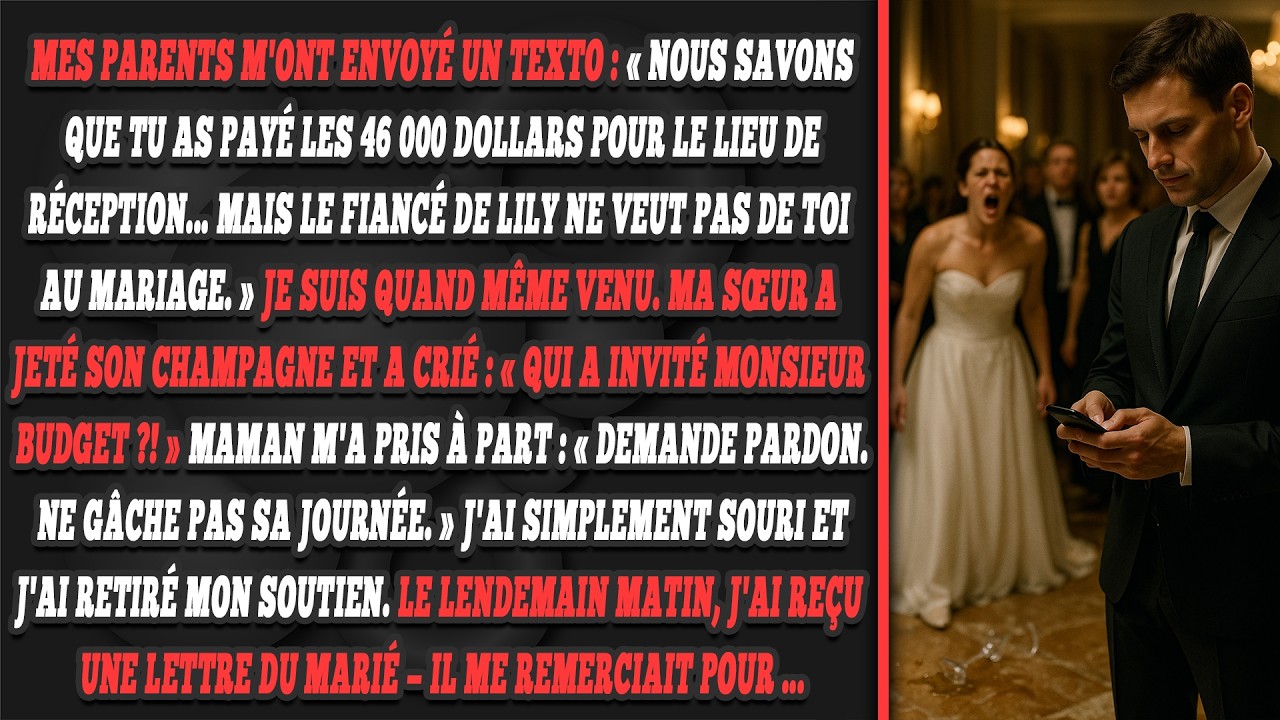 Ma famille me rejette à son mariage. Mais le marié était de mon côté.