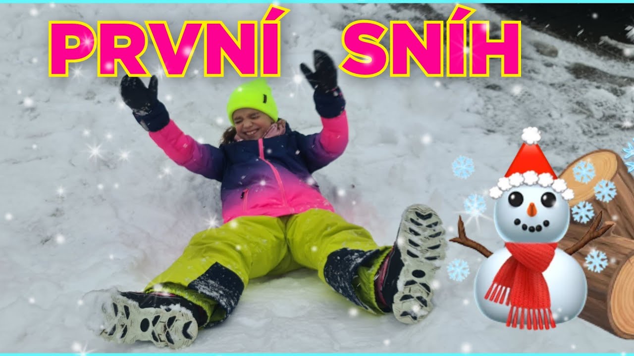 PRVN&Iacute; SN&Iacute;H ❄⛄ KAM NAT&Aacute;LKA TREFILA MAMKU SNĚHOVOU KOUL&Iacute;?? CO NAT&Aacute;LKA CHTĚLA ROZB&Iacute;T?